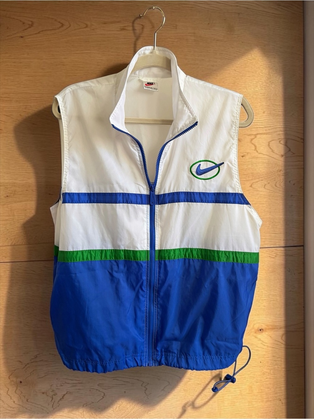 Vintage Nike Lightweight Vest Blue White Unisex Fits Mens M/L Womens L/XL